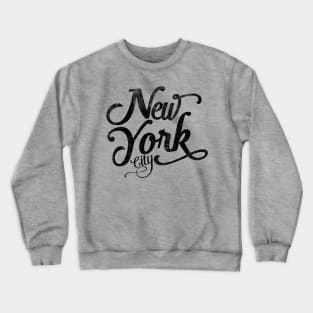 New York City vintage typography - black Crewneck Sweatshirt